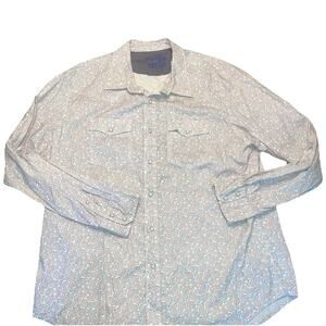 Men’s Wrangler 20X Cowboy Competition Pearl Snap XXL White Paisley
